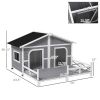 Dog House- Gray, White (Swiship-Ship)Prohibited by WalMart